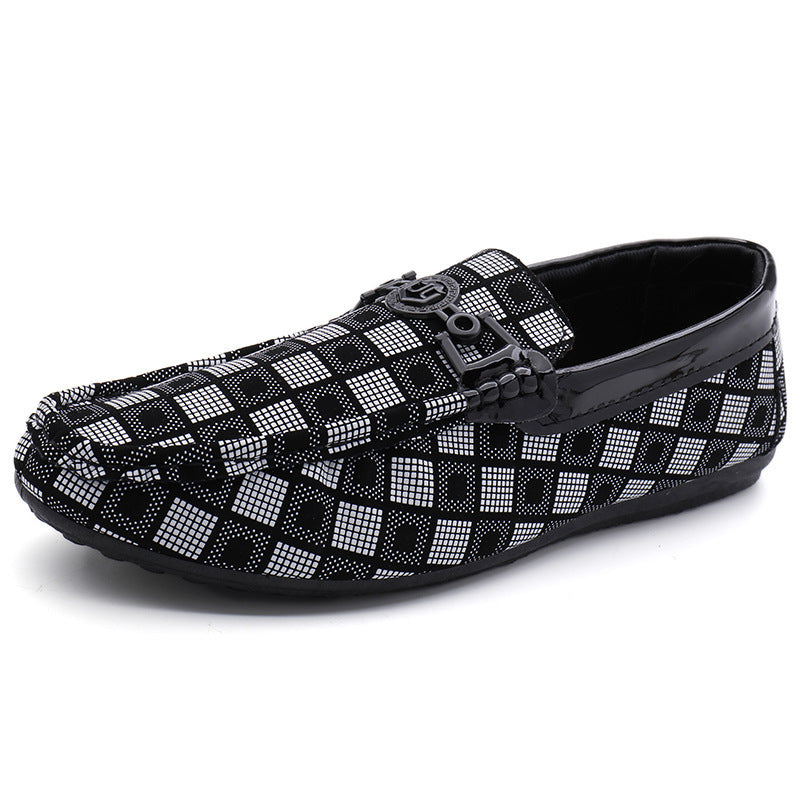Men's Geometric Pattern Slip On Loafers