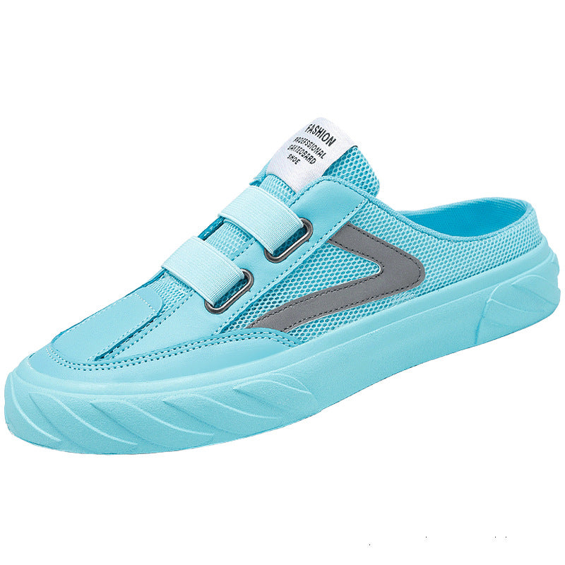 Men's Sporty Hook-and-Loop Backless Walking Sneakers