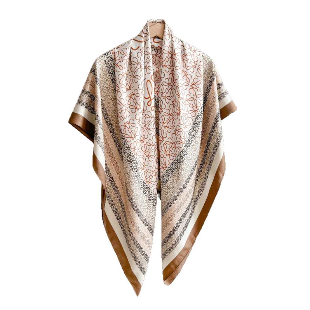 New Women's Thin Cotton And Linen Large Square Scarf