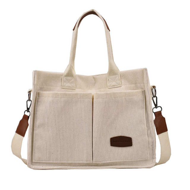 Cordoury Multi Pocket Tote Bag