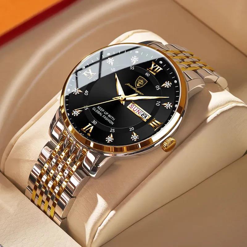 Luminous Quartz Waterproof Men's Watch With Calendar