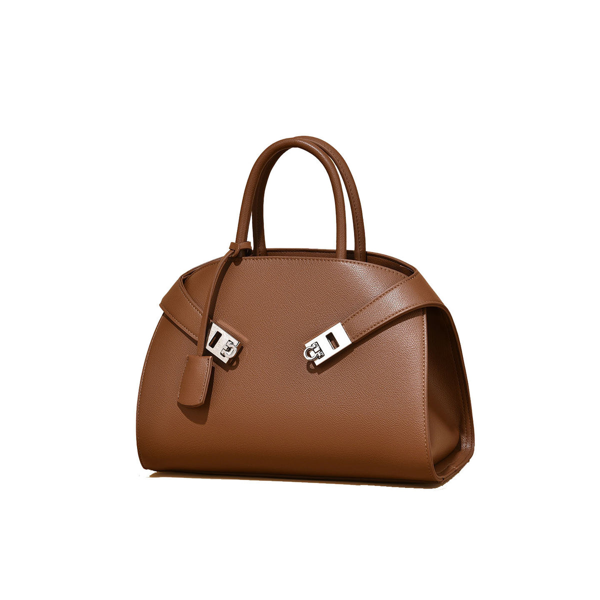 Luxe Lock Structured Handbag