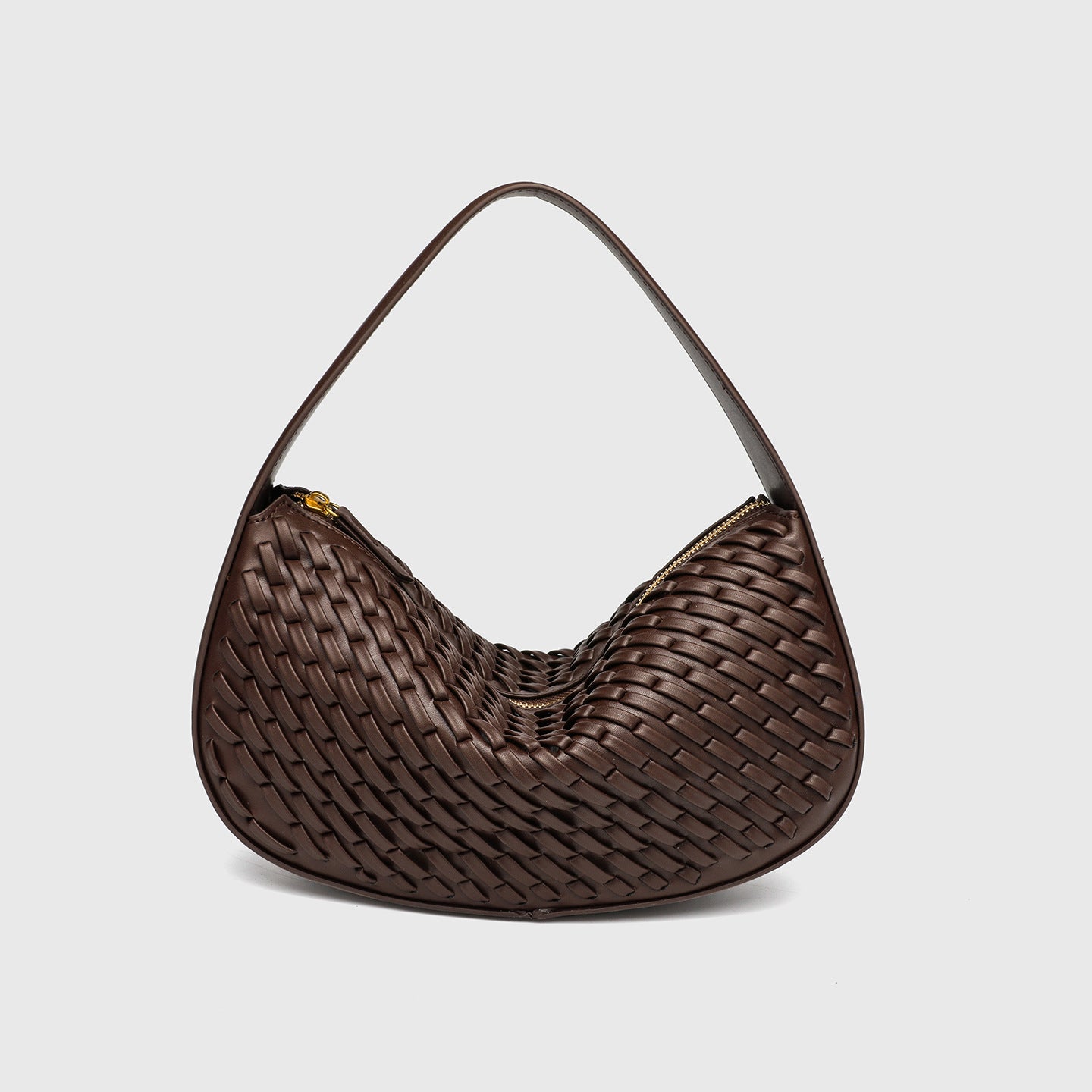 Nerina Woven Crescent Handbag