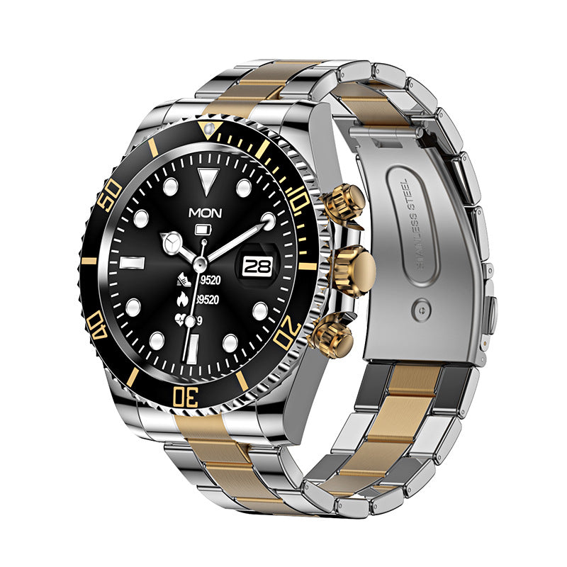 Men's Bluetooth Smart Watch with Rotating Bezel and Health Tracker