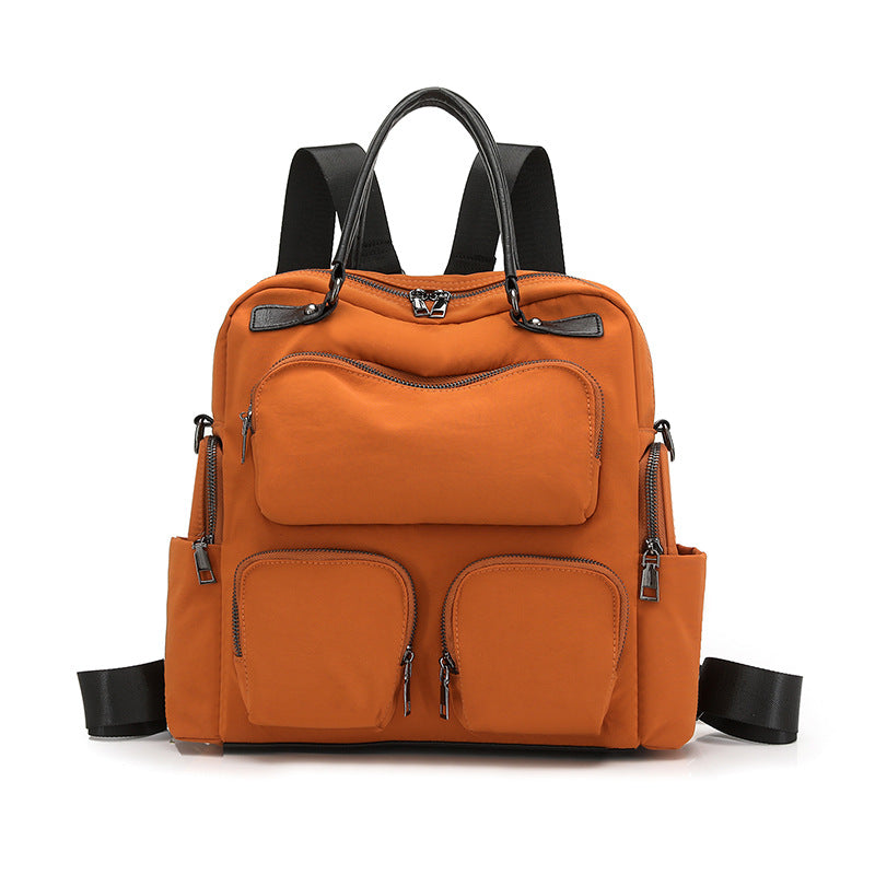 Multi-Pocket Nylon Travel Backpack
