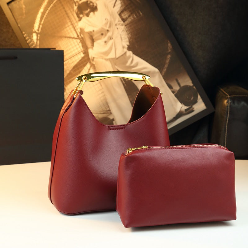 Metal Handle Handbag