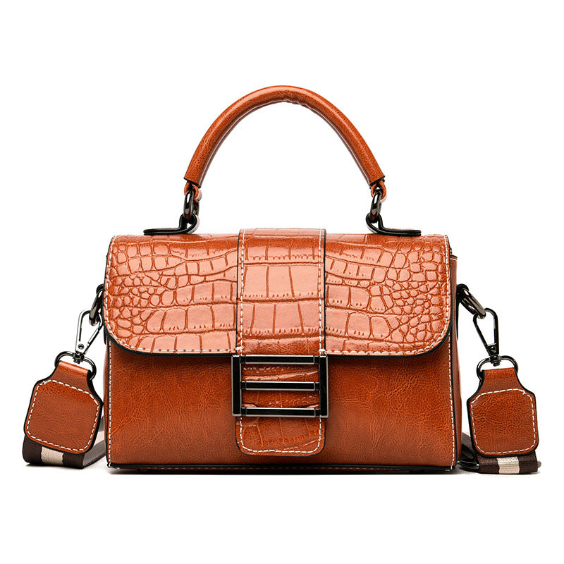 Crocodile Luxe Double Strap Handbag