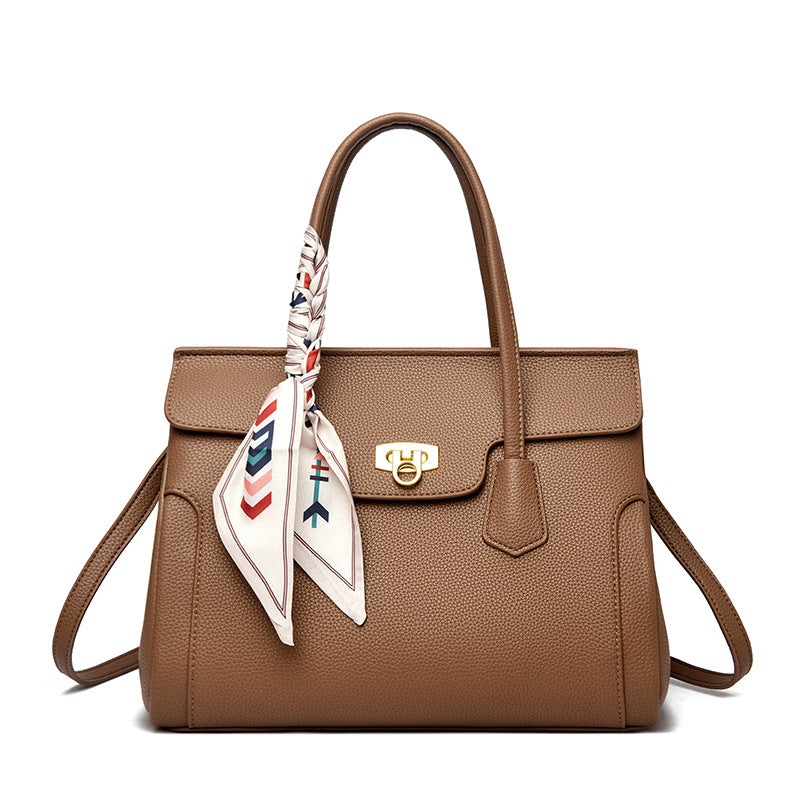 Silk Scarf Birkin Leather Handbag