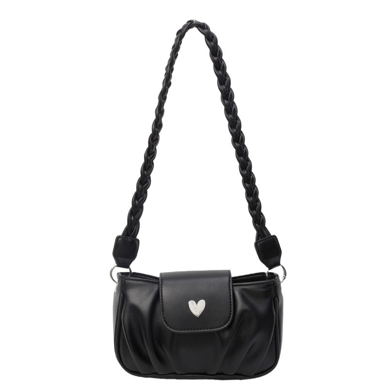 Pleat Charm Shoulder Bag