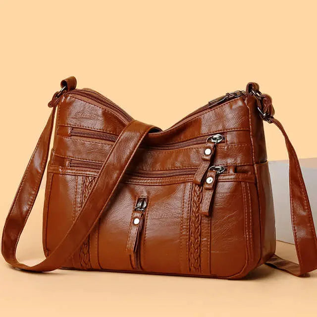 Vintage Soft Leather Shoulder Bag