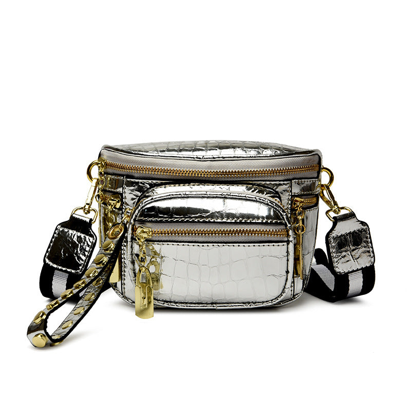 Crocodile Metallic Punk Crossbody Bag