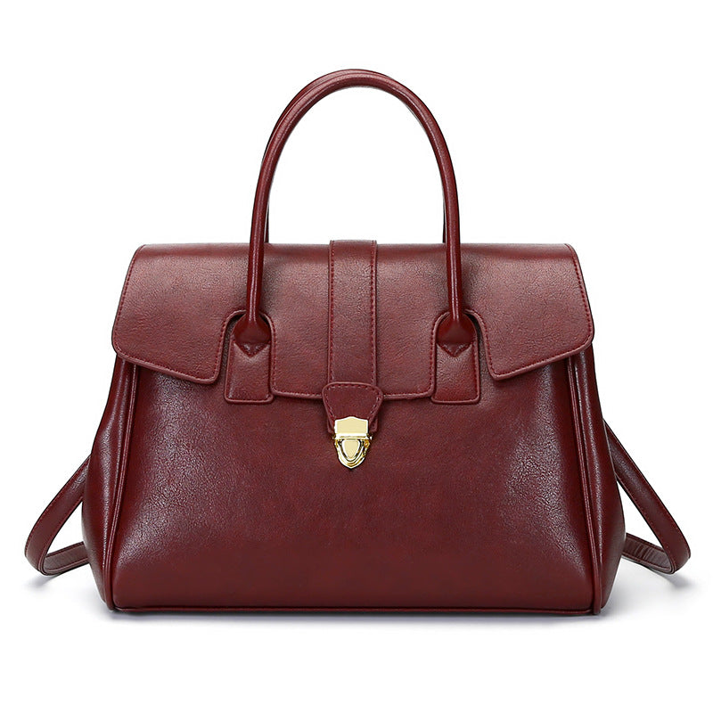 Retro Leather Large Capacity Handbag