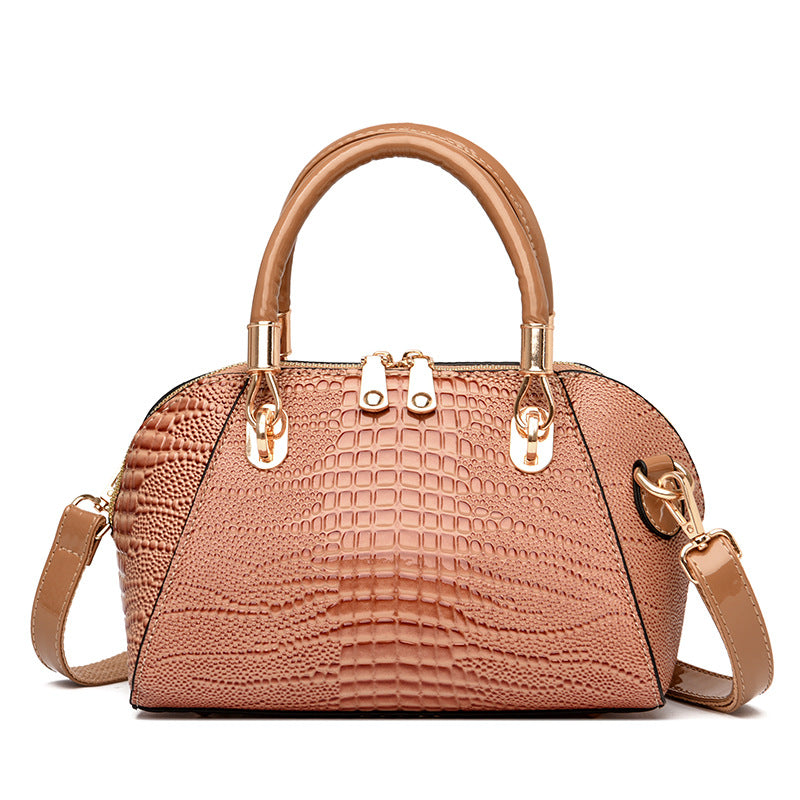 Crocodile Pattern Large Capacity Fashion Handbag