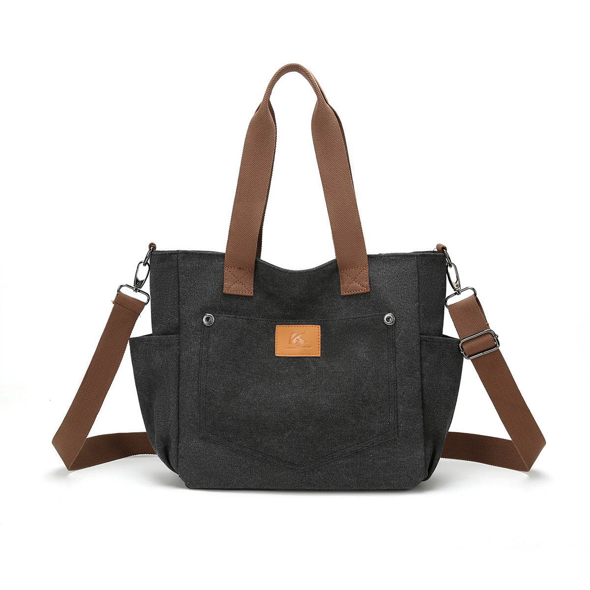 Canvas Multi Pocket Large Capacity Shoulder Bag