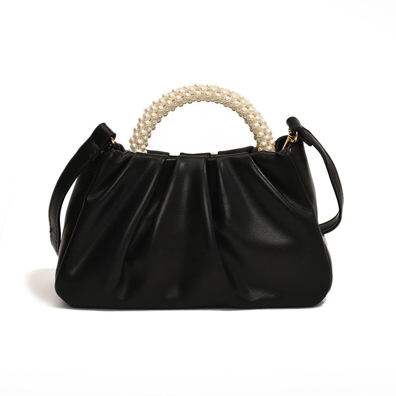 Pearl Cloud Pleated Crossbody Bag