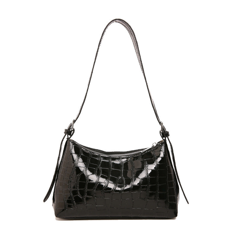 Glossy Croc Shoulder Bag