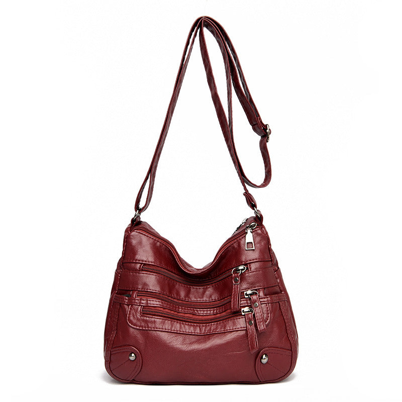 Large Capacity Soft Leather Shoulder Bag