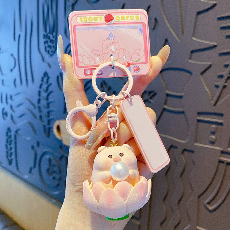 Piggy Pearl Charm Bag Charm