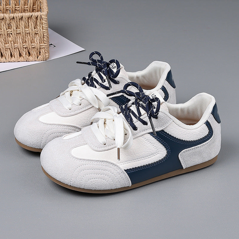 Women's Casual Textured Double Lace Fashion Sneakers