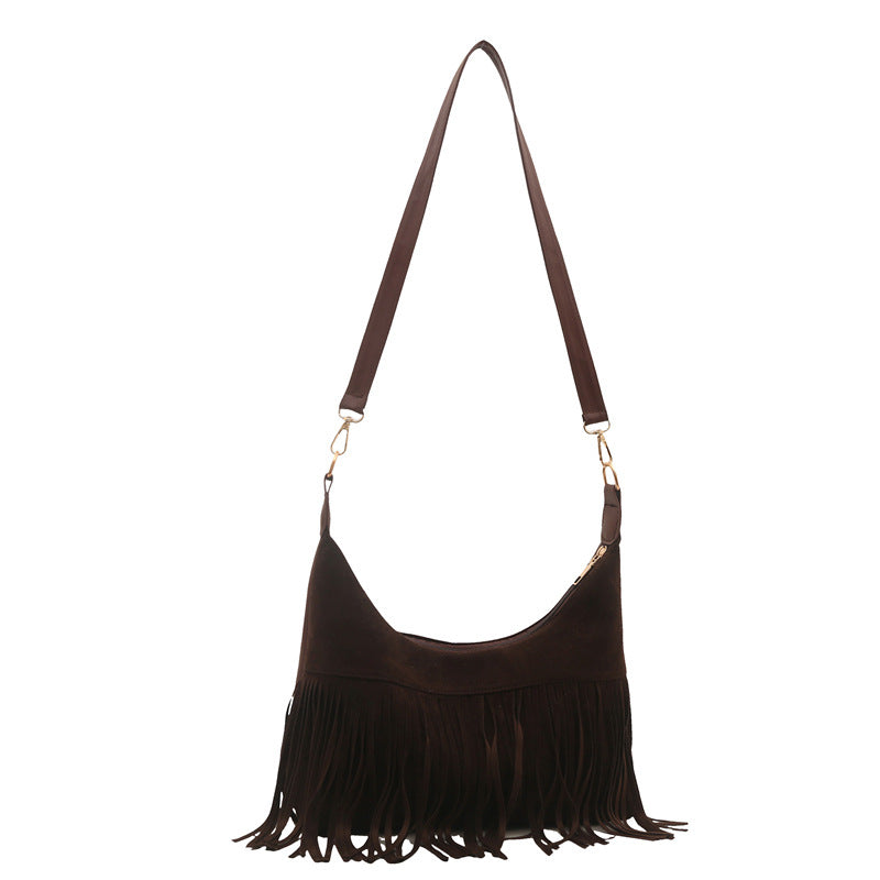 Sierra Fringe Hobo Shoulder Bag