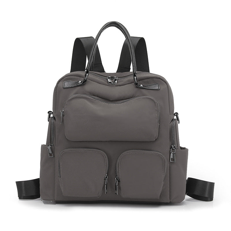 Multi-Pocket Nylon Travel Backpack