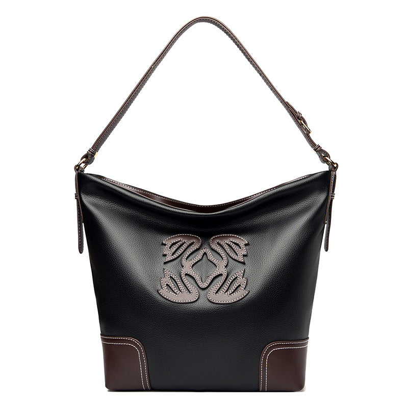 Ethnic Charm Leather Shoulder Bag