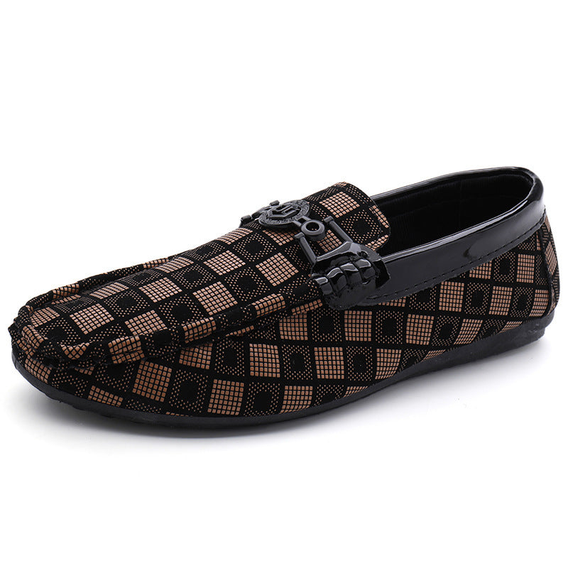 Men's Geometric Pattern Slip On Loafers