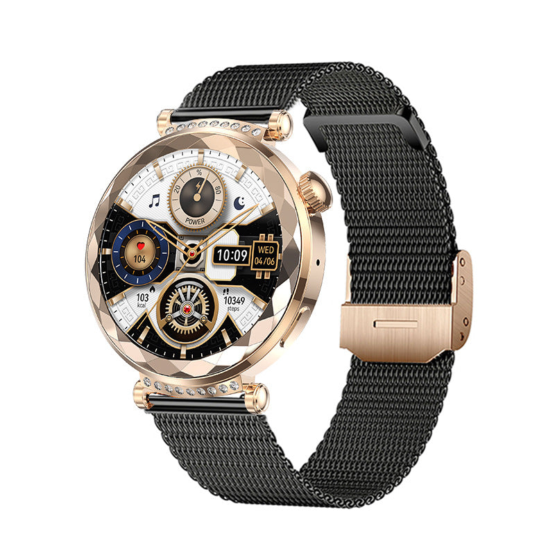 Elegant Fit Women's Smart Watch with Bluetooth Calling and Health Monitoring