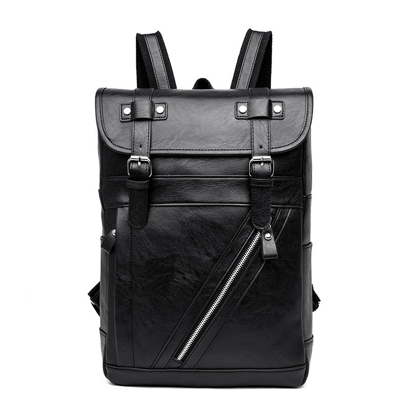 Vintage PU Leather Travel Backpack For Men