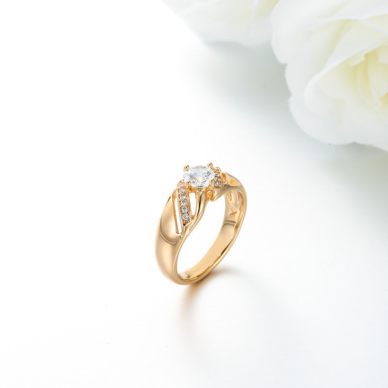 Eterna Lumière Zirconia Wedding Ring