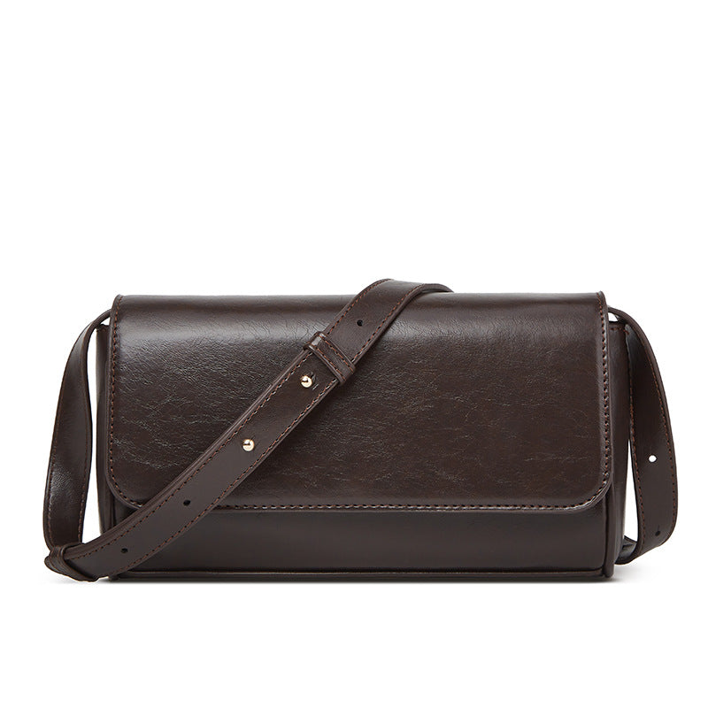 Oil-Waxed Leather Crossbody Bag
