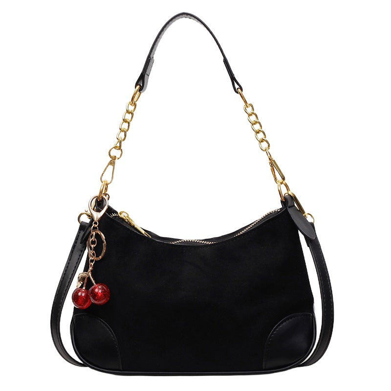 Retro Solid Color Underarm Shoulder Bag