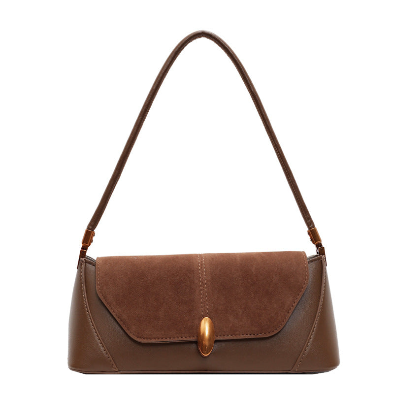 Retro Suede Shoulder Bag