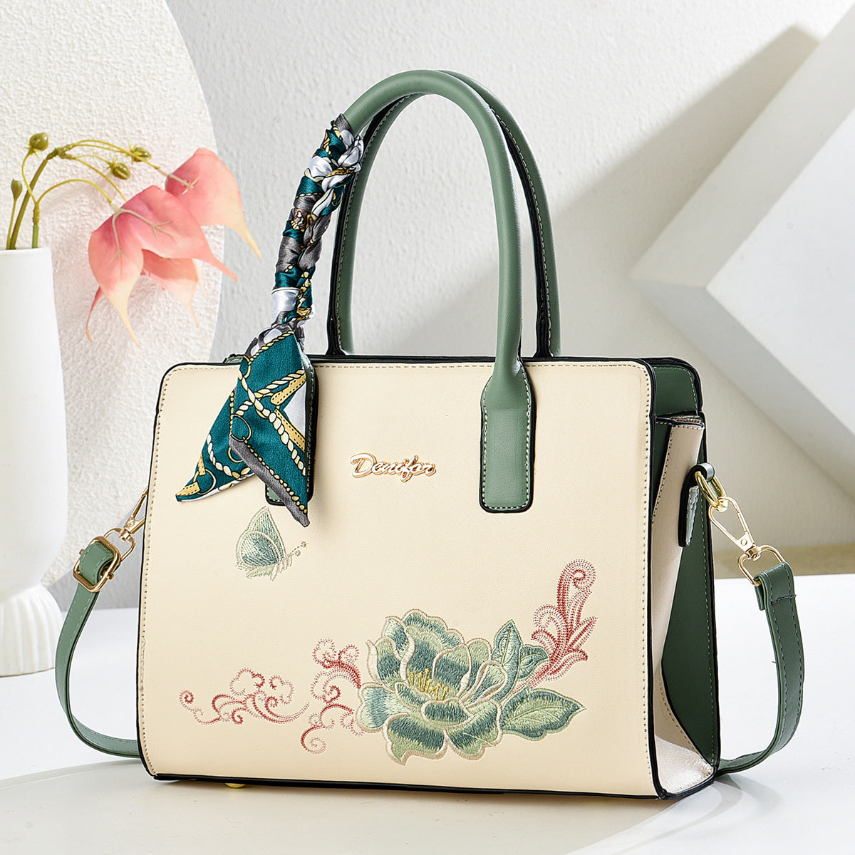 Azure Bloom Shoulder Bag