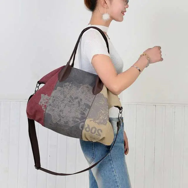 Korean Style Canvas Shoulder Bag