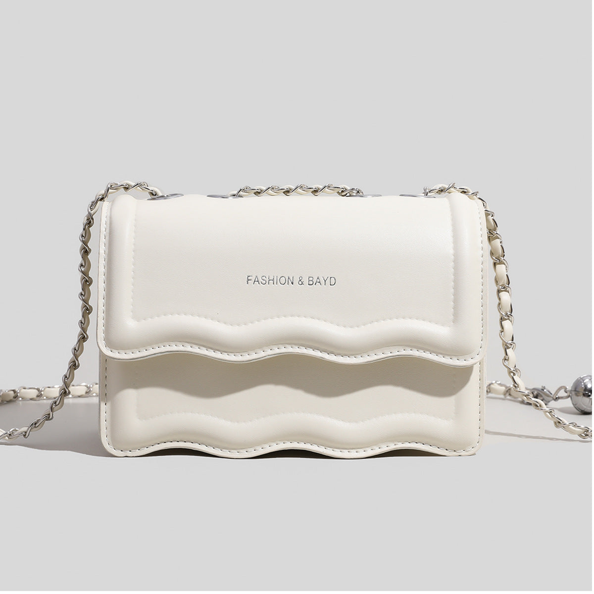 Elegant Wave Edge Chain Shoulder Bag