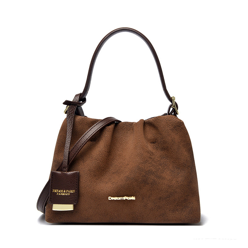 Cocoa Cloud Suede Handbag