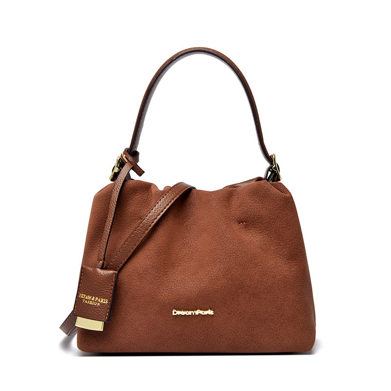 Cocoa Cloud Suede Handbag
