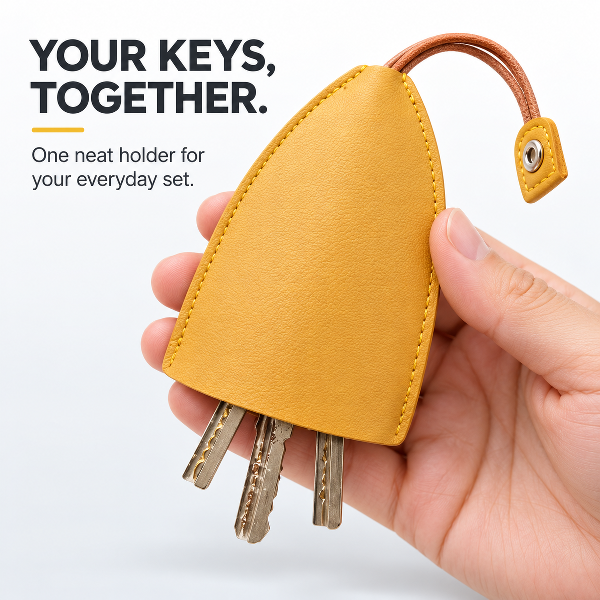 Compact Leather Key Holder Pouch