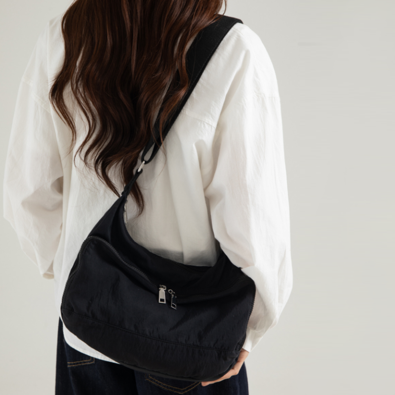 Artsy Nylon Dumpling Shoulder Bag