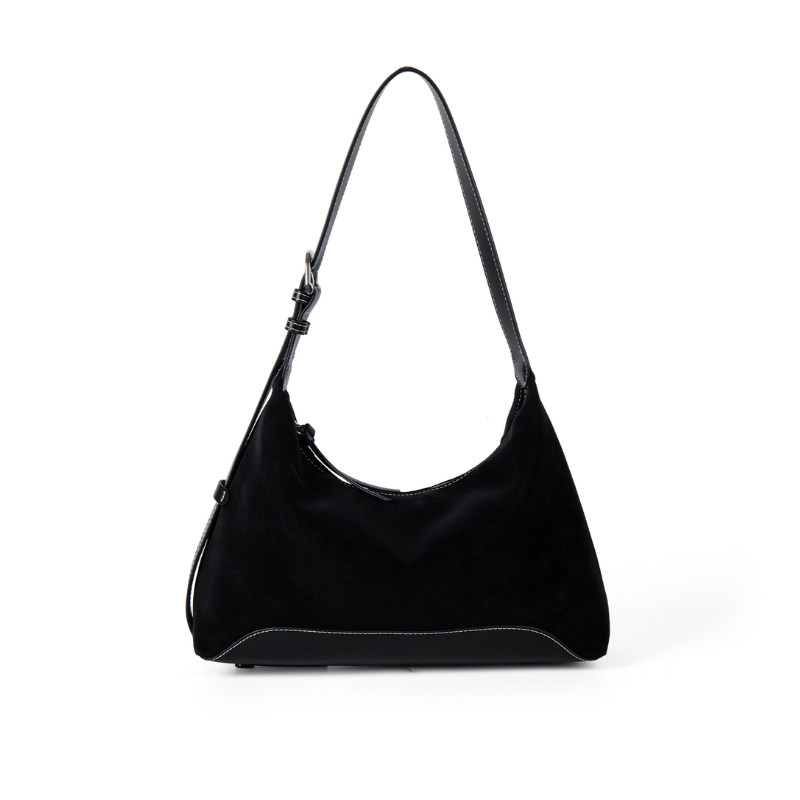 Velora Suede Crescent Shoulder Bag