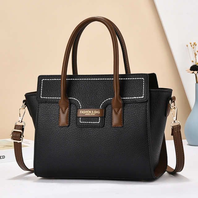 High-End Color Block Handbag