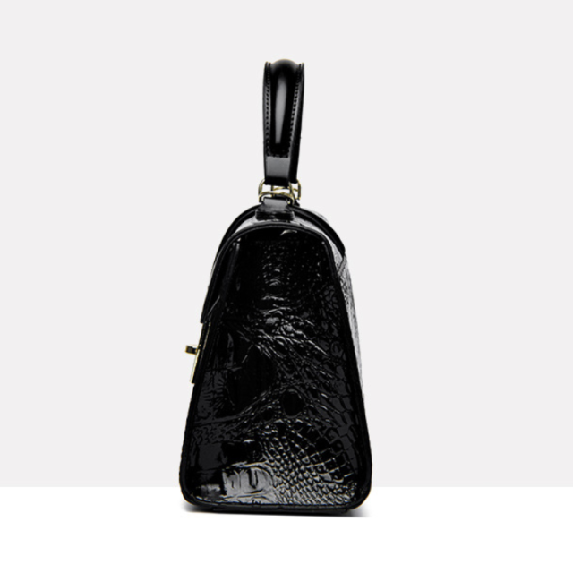 Elegant Crocodile Pattern Luxury Handbag