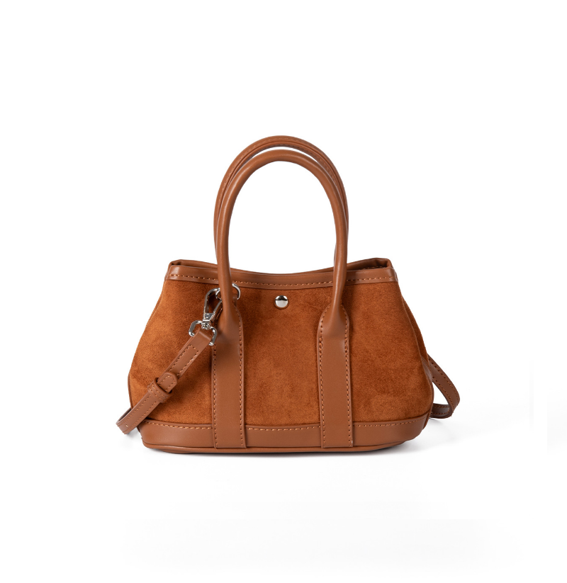 Noir Suede Garden Handbag