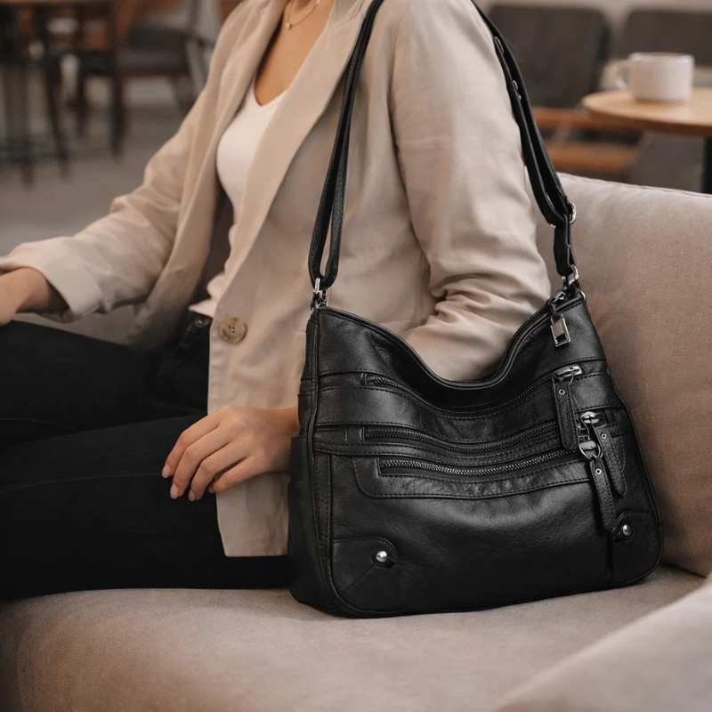Large Capacity Soft Leather Shoulder Bag