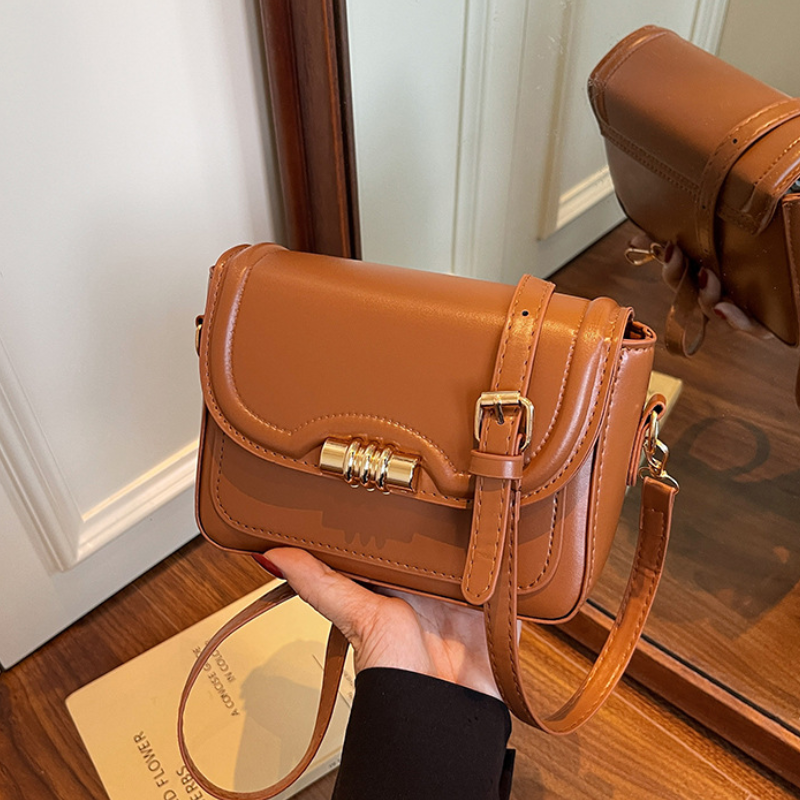 Luxe Gold Lock Crossbody Bag