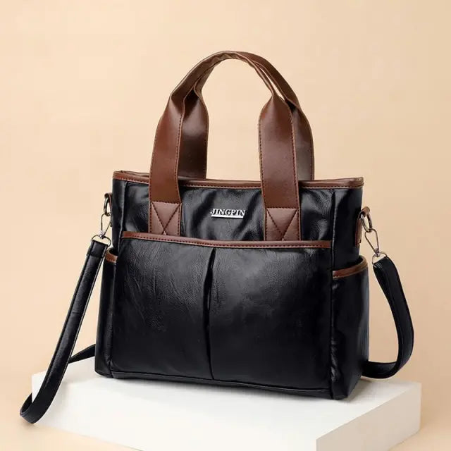 Retro Soft Leather Messenger Handbag