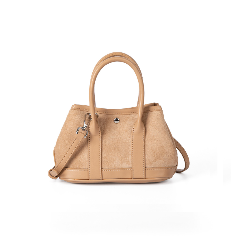 Noir Suede Garden Handbag