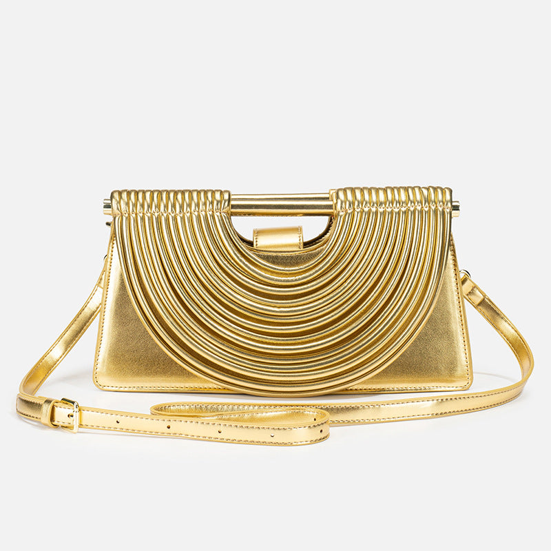 Women's Sculptural Ribbed Handbag