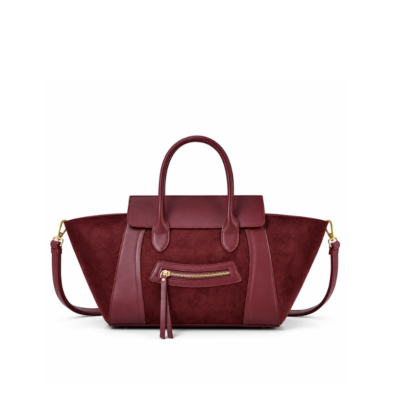 Suede Luxe Commuter Handbag